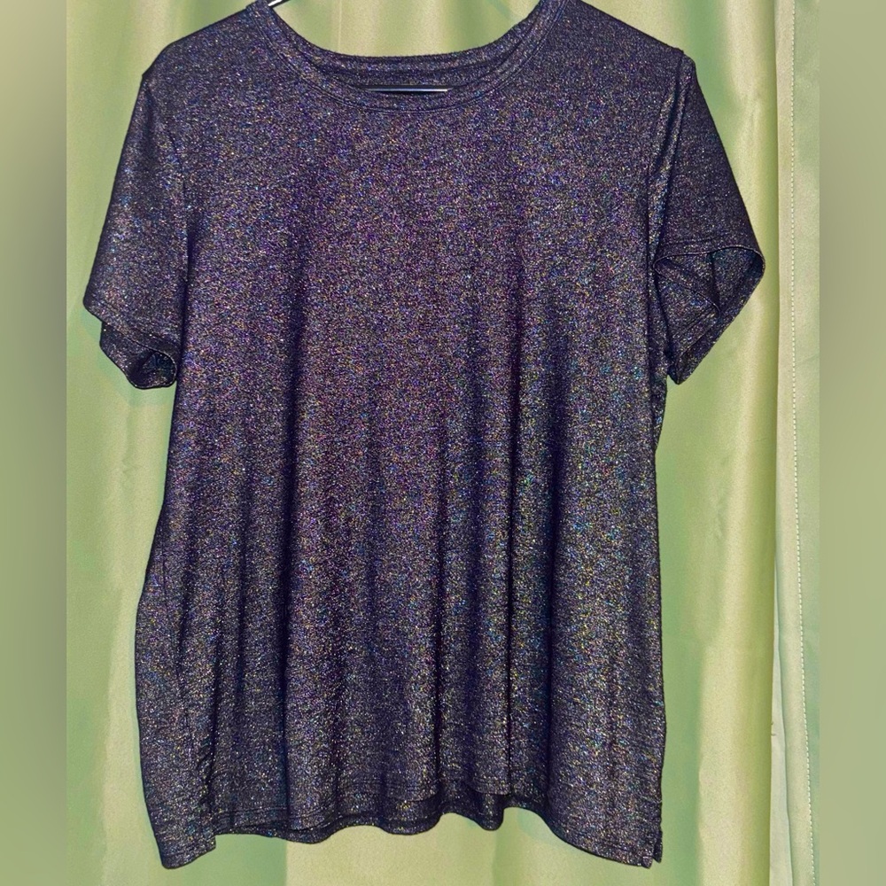✨3/$20 bundle-Sparkle/Metallic XL Knit Crew neck Top✨ - Picture 3 of 4